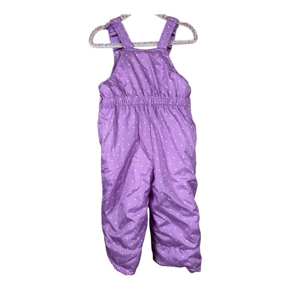 NWT LONDON FOG Baby girls Classic Heavyweight Snow Bib Ski Pant Purple 12 M - Picture 2 of 7